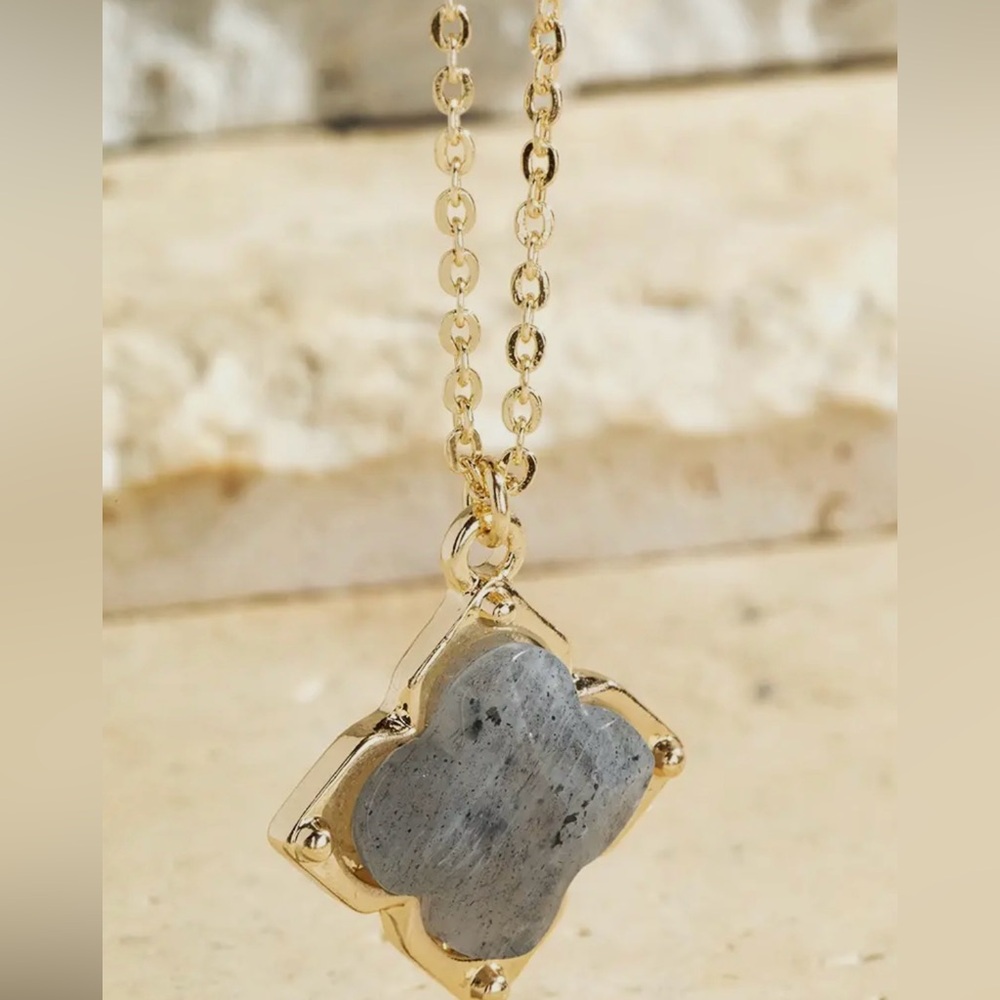Labradorite Clover Necklace